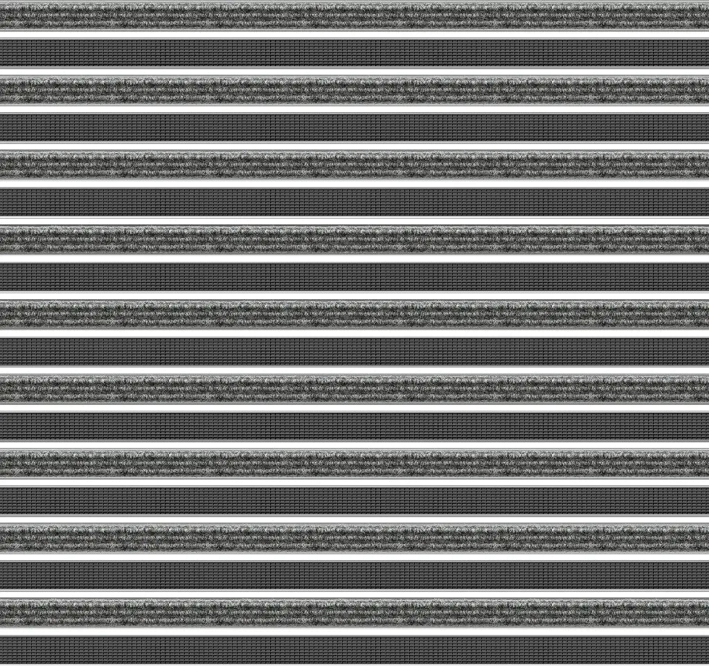 Top Clean Trend Aluminum Entrance Matting - 27mm with Ribbed Carpet