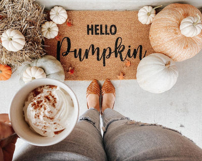 Hello Pumpkin Coir Doormat