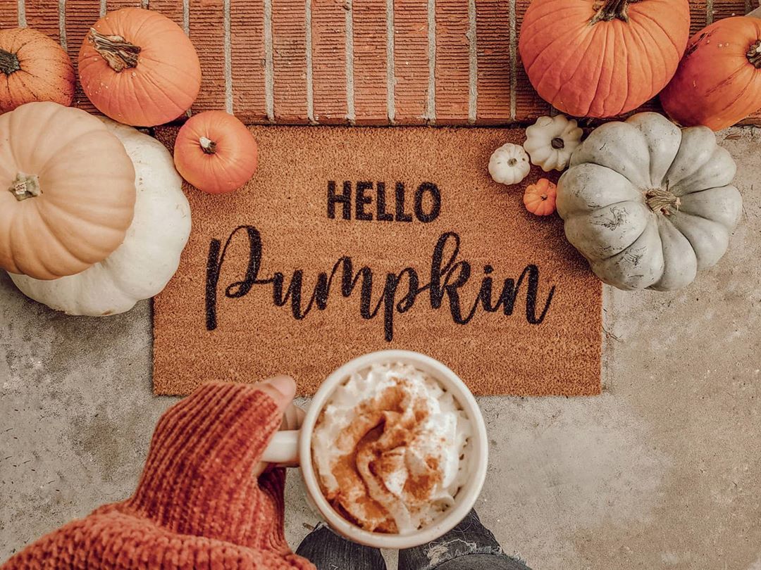 Hello Pumpkin Coir Doormat