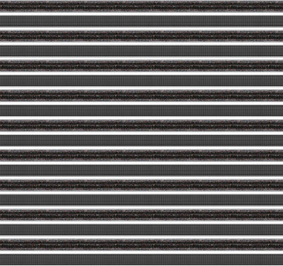 Top Clean Trend Aluminum Entrance Matting - 27mm with Ribbed Carpet & Scraper Bar