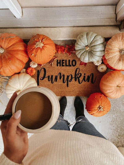 Hello Pumpkin Coir Doormat