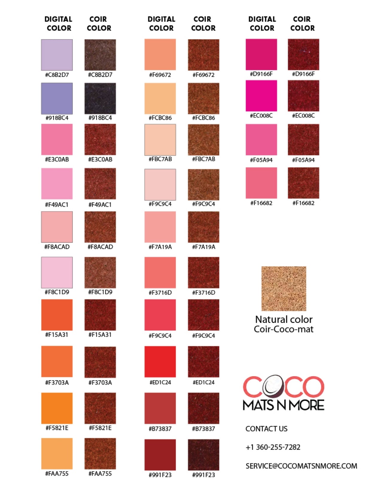 Custom Design Coco Mats