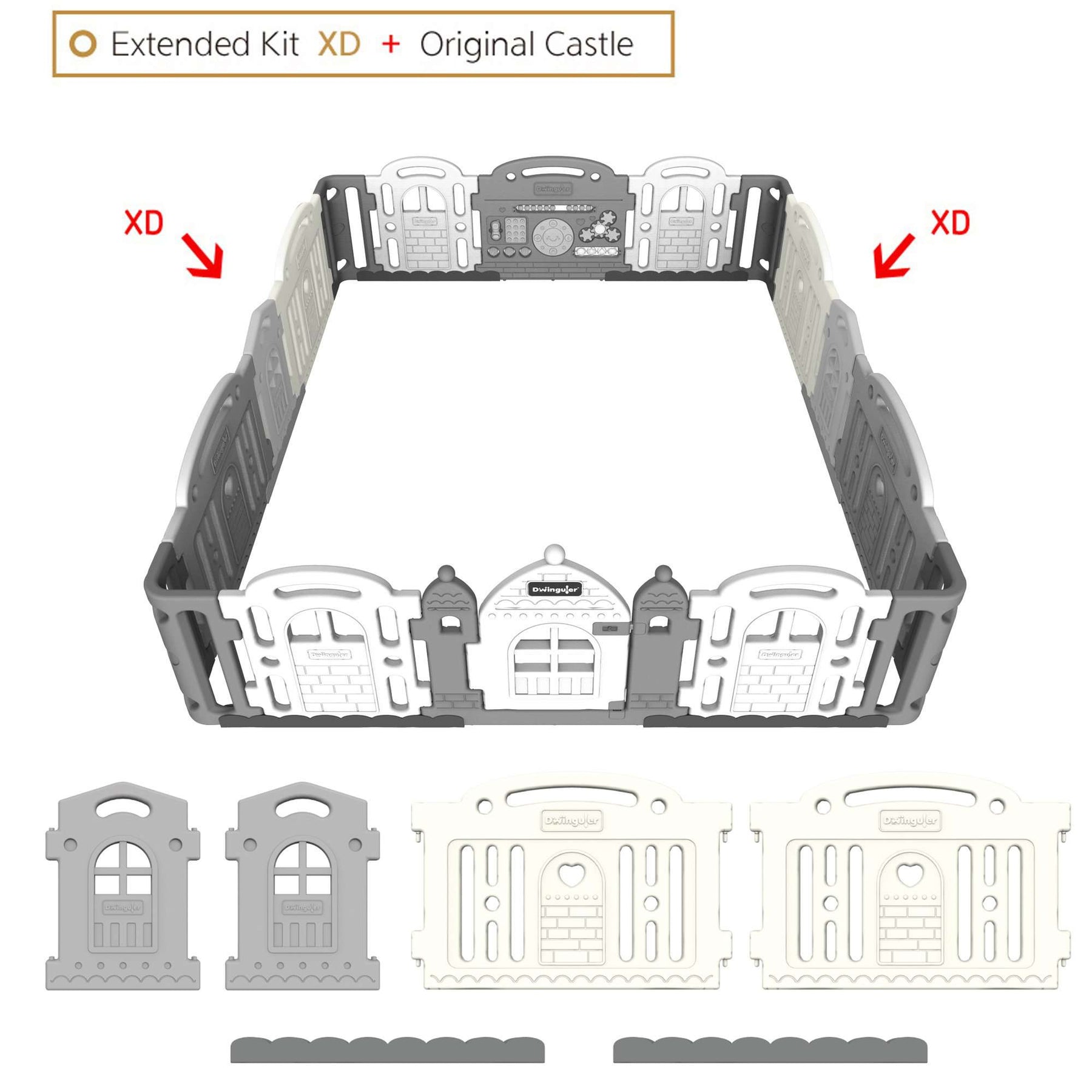 Castle Royle Extension Dwinguler Castle Extention Kit - Playpen Extension Set – Mat Supplier Group