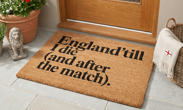 England 'Till I Die Coir Welcome Mat | Funny Football Fan Design