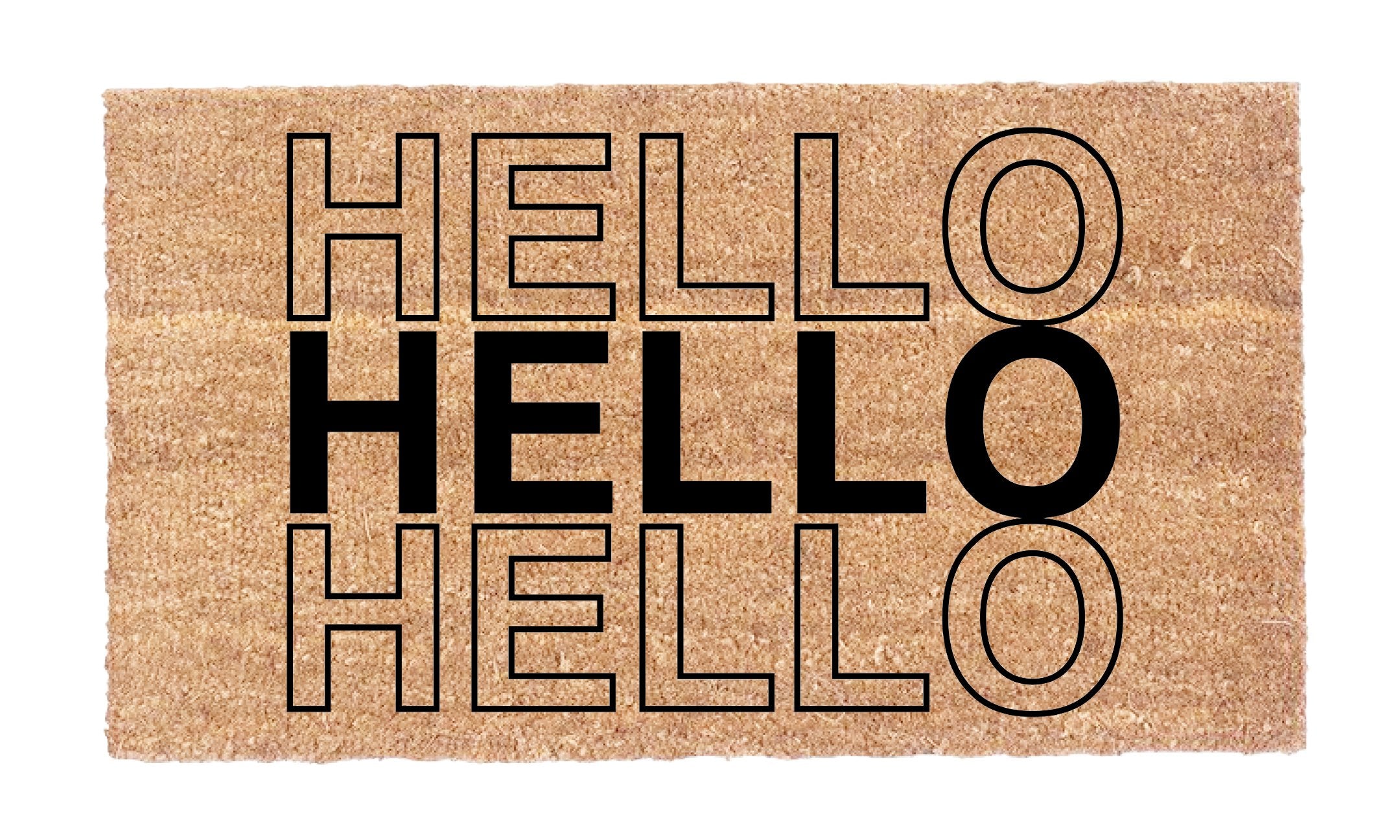 Helloworld Mat HELLO! HELLO! HELLO! – Mat Supplier Group