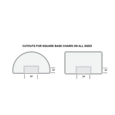 Vegas Heel Proof Salon Mats (with Square Cut Out)
