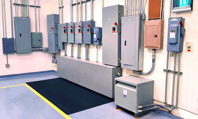 Corrugated switchboard matting for electrical insulation safety