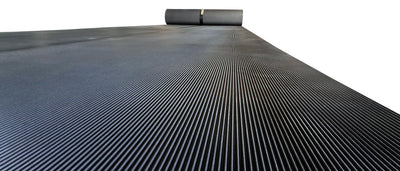 Electrical safety matting roll with corrugated pattern