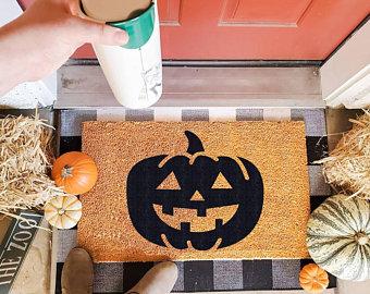 Jack o Lantern Coir Doormat