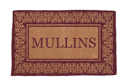 Blooming Hearts Border Personalized Doormats