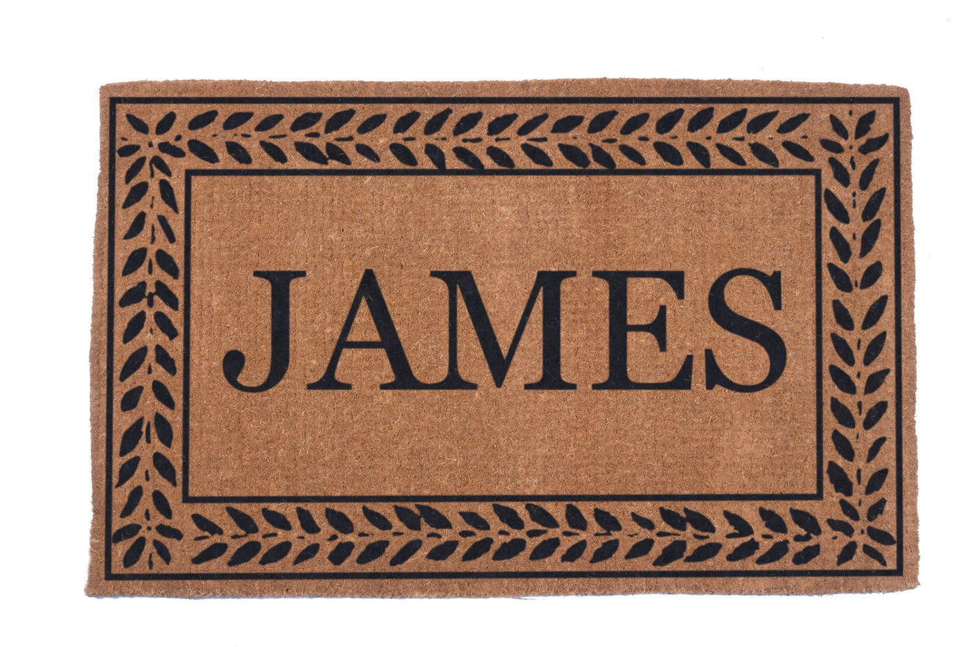 Leafy Vines Border Personalized Doormats